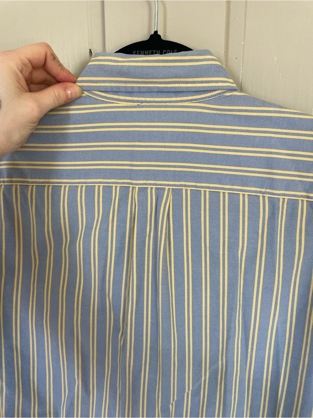 J. Crew Blue & Yellow Stripe Button-Down “The Perfect Shirt” 100% Cotton Vintage - Picture 9 of 11